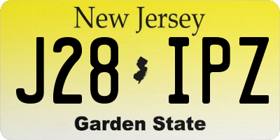 NJ license plate J28IPZ