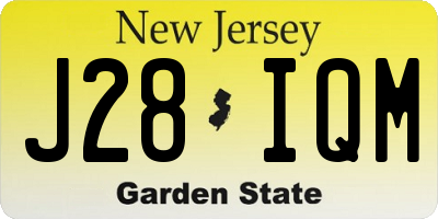 NJ license plate J28IQM