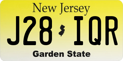 NJ license plate J28IQR