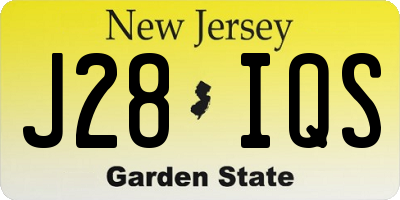 NJ license plate J28IQS