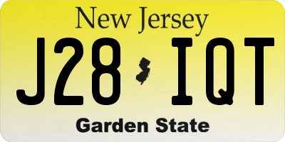 NJ license plate J28IQT