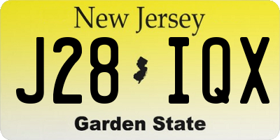 NJ license plate J28IQX