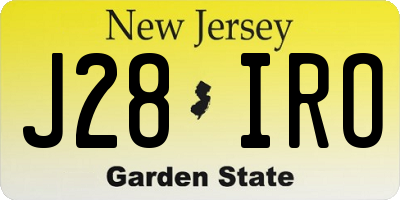 NJ license plate J28IRO