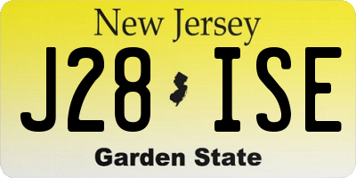 NJ license plate J28ISE