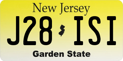 NJ license plate J28ISI