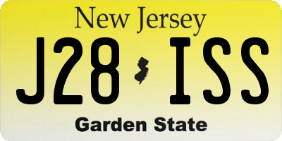 NJ license plate J28ISS
