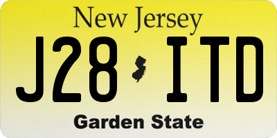NJ license plate J28ITD