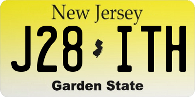 NJ license plate J28ITH