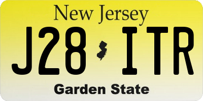 NJ license plate J28ITR