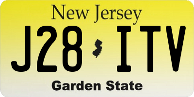 NJ license plate J28ITV