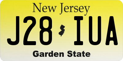 NJ license plate J28IUA
