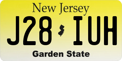 NJ license plate J28IUH