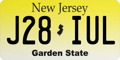 NJ license plate J28IUL