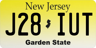 NJ license plate J28IUT