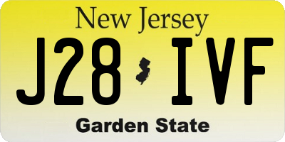 NJ license plate J28IVF