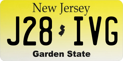 NJ license plate J28IVG