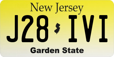 NJ license plate J28IVI