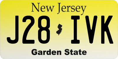 NJ license plate J28IVK