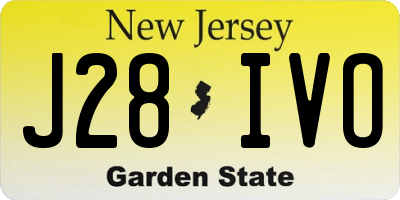 NJ license plate J28IVO