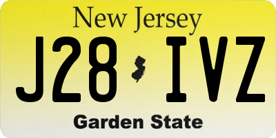 NJ license plate J28IVZ