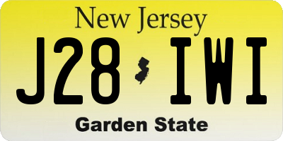 NJ license plate J28IWI