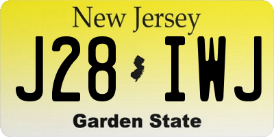 NJ license plate J28IWJ