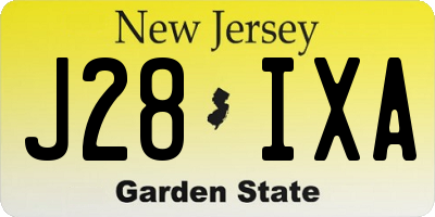 NJ license plate J28IXA