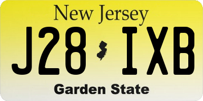 NJ license plate J28IXB