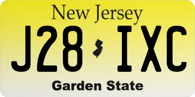 NJ license plate J28IXC