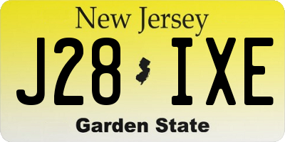 NJ license plate J28IXE
