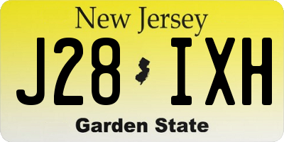 NJ license plate J28IXH