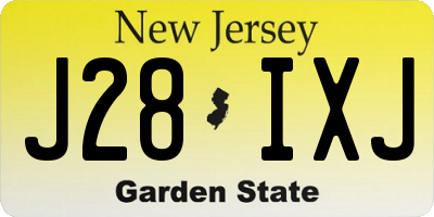 NJ license plate J28IXJ