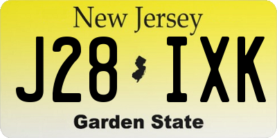 NJ license plate J28IXK