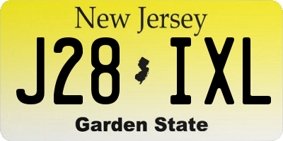 NJ license plate J28IXL