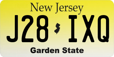 NJ license plate J28IXQ