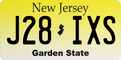 NJ license plate J28IXS