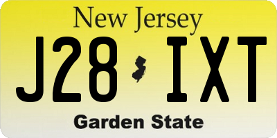 NJ license plate J28IXT