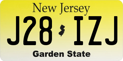 NJ license plate J28IZJ