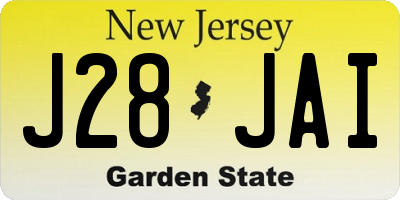 NJ license plate J28JAI
