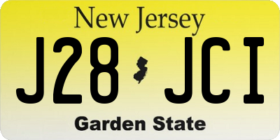 NJ license plate J28JCI