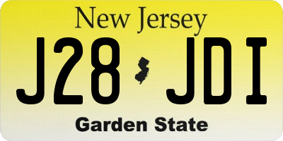 NJ license plate J28JDI