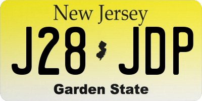 NJ license plate J28JDP