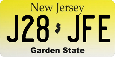 NJ license plate J28JFE