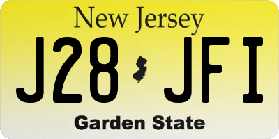NJ license plate J28JFI