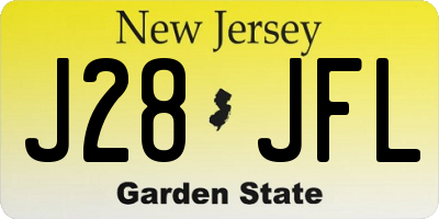 NJ license plate J28JFL