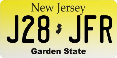 NJ license plate J28JFR