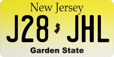 NJ license plate J28JHL