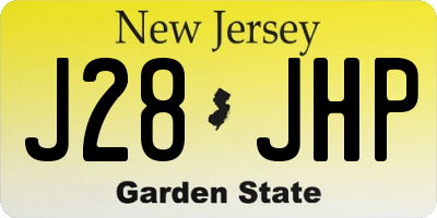 NJ license plate J28JHP