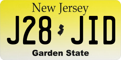 NJ license plate J28JID