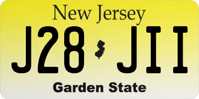 NJ license plate J28JII